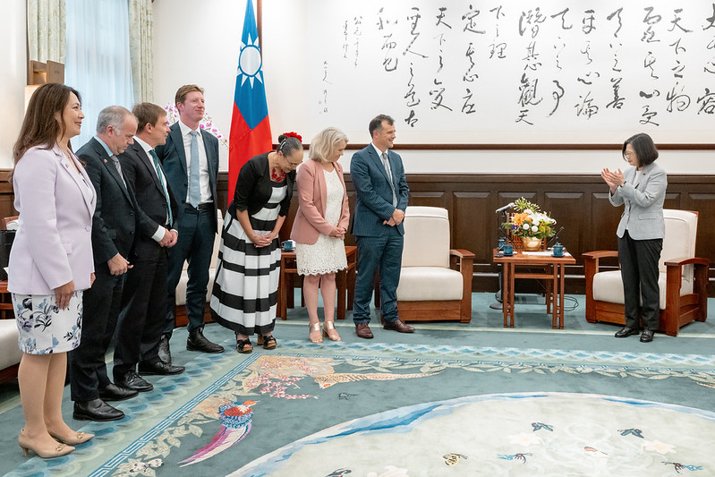 President Tsai Ing-wen meets with a delegation from New Zealand's All-Party Parliamentary Group on Taiwan.