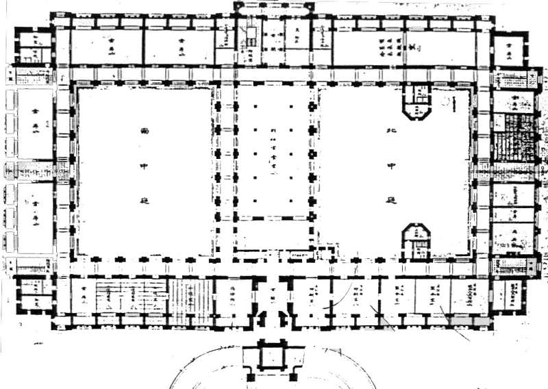 A ground plan for the Office of the Governor-General designed by Uheiji Nagano (courtesy of the office of Huang Chun-ming)