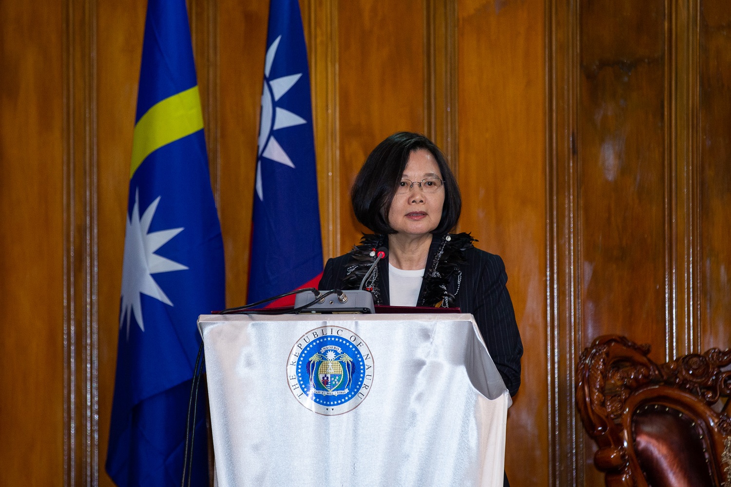 President Tsai addresses Parliament of Nauru