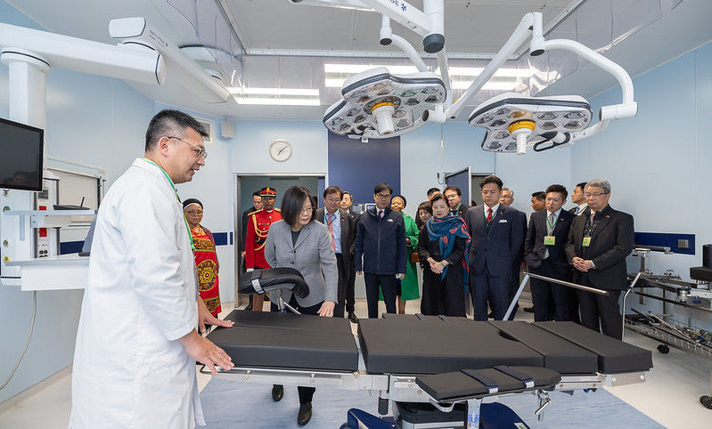President Tsai Ing-wen visits Mbabane Government Hospital.