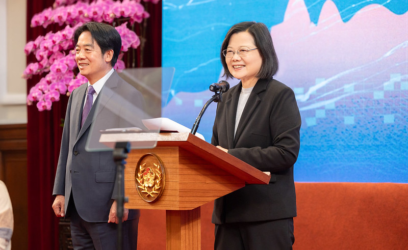 President Tsai Ing-wen fields questions from the media after delivering her 2024 New Year's Address.