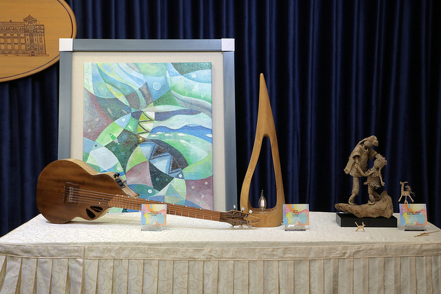 The Office of the President convenes a press conference to showcase the gifts to the respective heads of state and others.