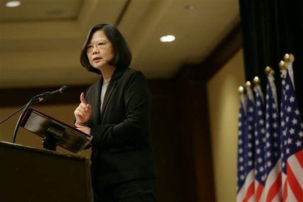 President Tsai delivers remarks at a dinner banquet with Taiwanese expatriates in Houston, Texas.