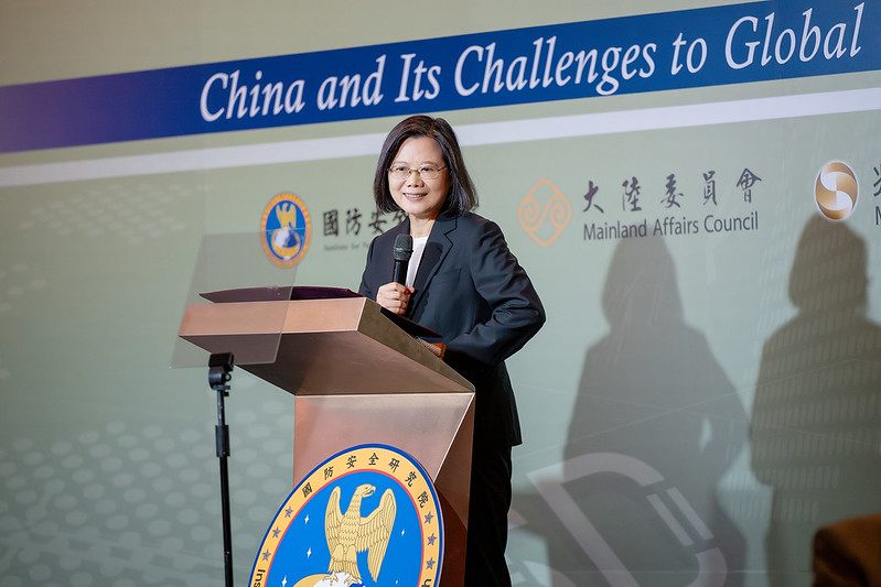 President Tsai addresses the opening of the 2023 Taipei Security Dialogue.