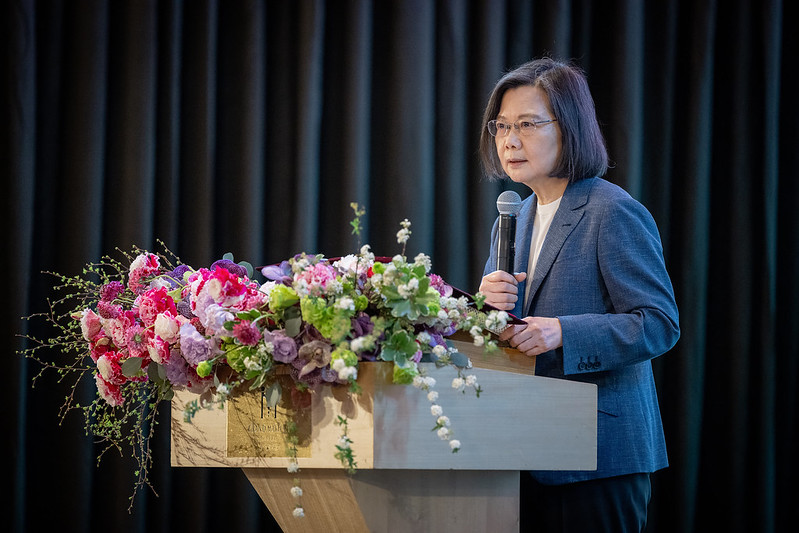 President Tsai addresses the Ministry of Foreign Affairs 2023 Spring Banquet.
