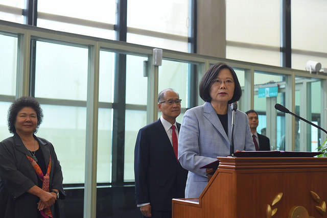 President Tsai Ing-wen explains the trip objectives before departing for Paraguay and Belize.