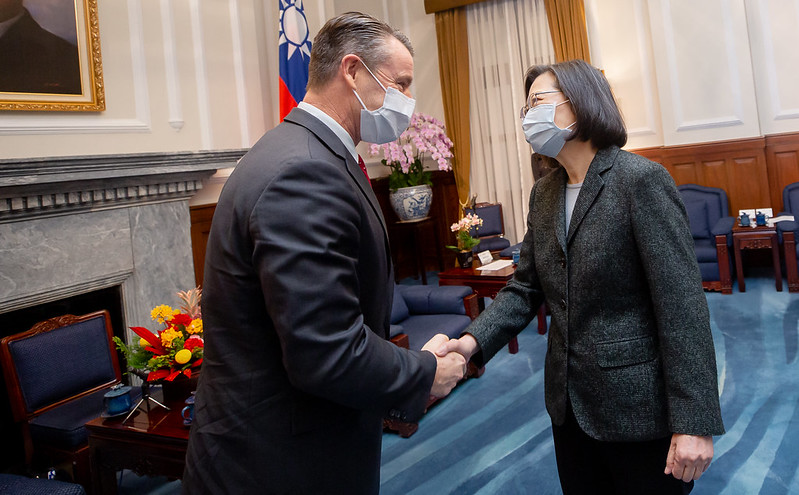 President Tsai meets with a delegation led by US Senator Todd Young.