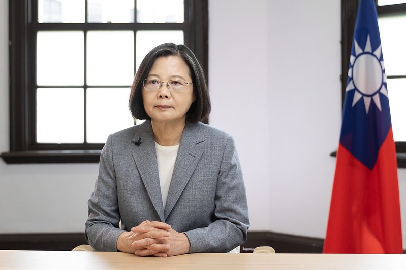 President Tsai Ing-wen and Vice President Lai Ching-te address the Copenhagen Democracy Summit 2024 via video.