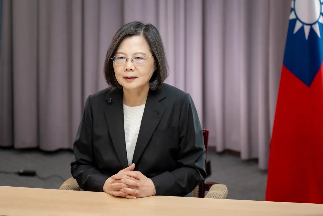 President Tsai Ing-wen addresses the 2023 Concordia Annual Summit via video at the invitation of the non-profit organization Concordia.