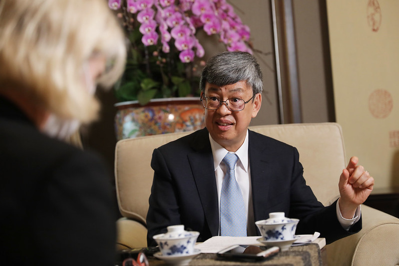 Vice President Chen Chien-jen is interviewed by The Daily Telegraph, a national British daily broadsheet newspaper published in London.