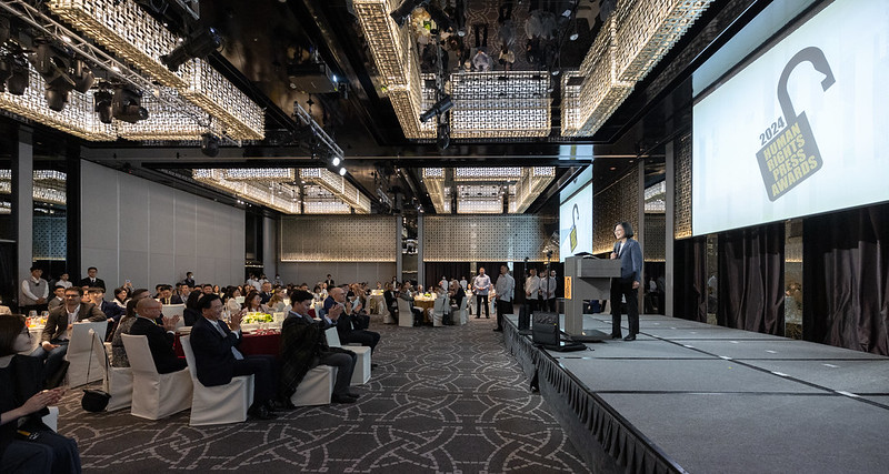 President Tsai Ing-wen attends the 2024 Human Rights Press Awards ceremony.