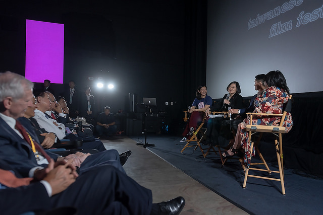 President Tsai takes part in a post-event panel discussion on the 2nd Annual Taiwanese American Film Festival (TAFF). 
