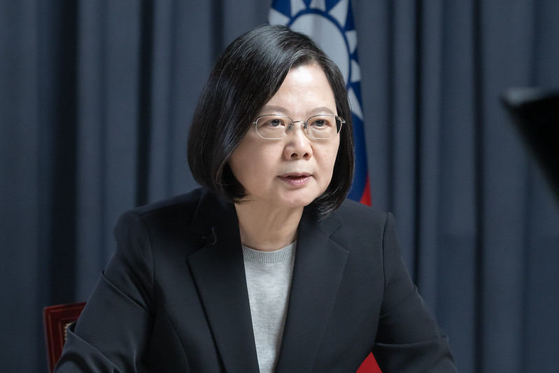 President Tsai Ing-wen delivers a video speech at a virtual summit hosted by the American Legislative Exchange Council.