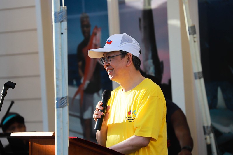 Vice President Chen delivers remarks at the ROC (Taiwan)-Palau Fishing Derby.