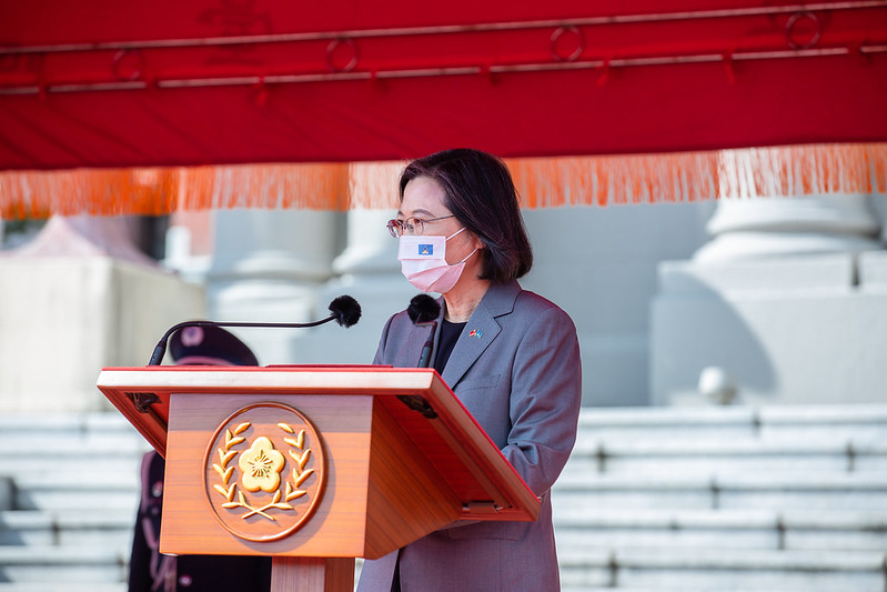 President Tsai delivers remarks.