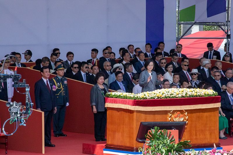 President Tsai attends the 2019 National Day Celebration and delivers an address entitled “Nation of Resilience, Forward into the World.”