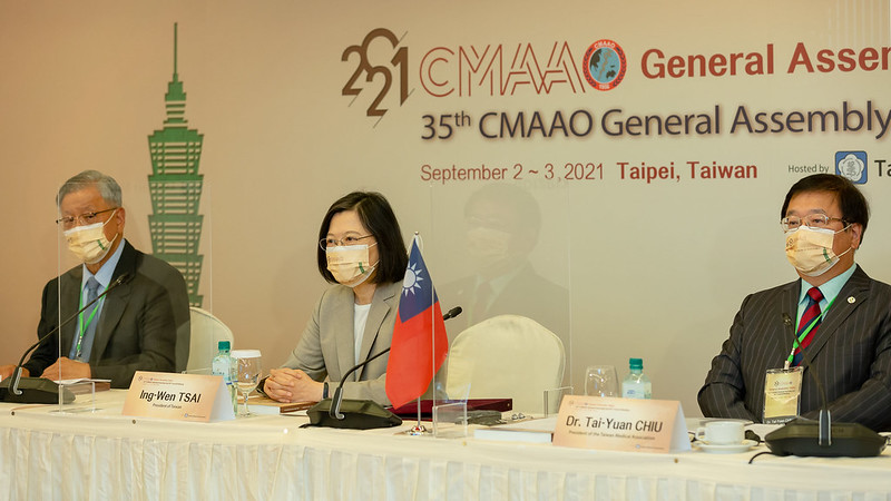 President Tsai Ing-wen attends the 35th General Assembly of the Confederation of Medical Associations in Asia and Oceania.