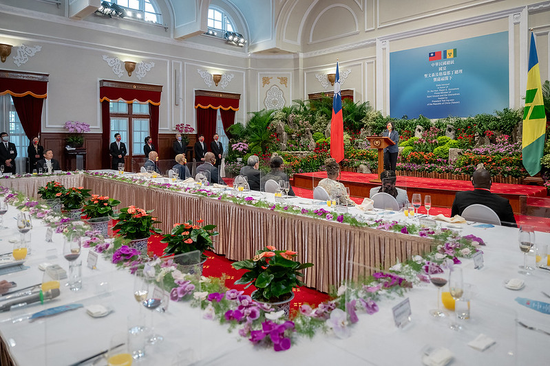 President Tsai hosts state banquet for Prime Minister Ralph Gonsalves of Saint Vincent and the Grenadines