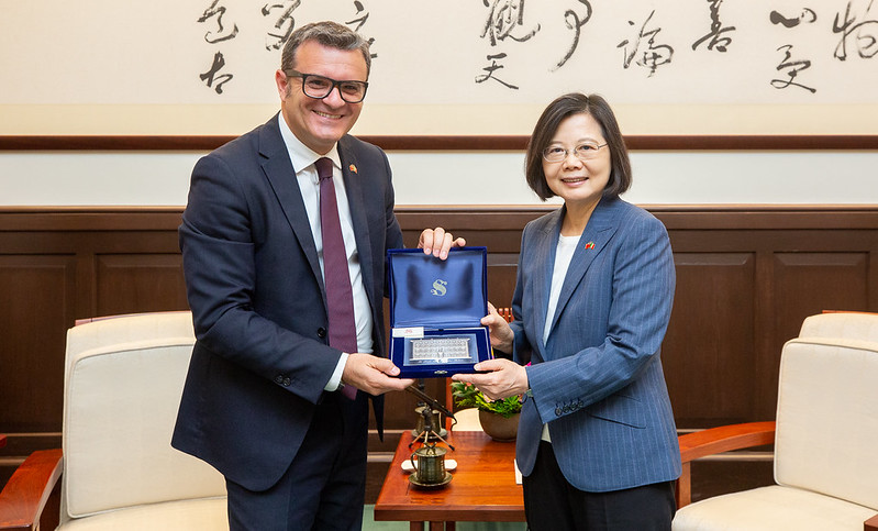 President Tsai meets Senate Vice-President Gian Marco Centinaio of Italy