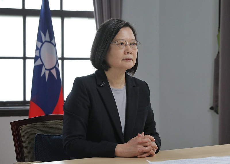 President Tsai addresses the 2020 Asia Democracy and Human Rights Award ceremony via video.