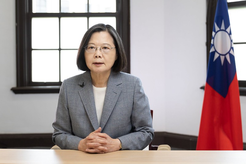 President Tsai Ing-wen addresses the 2024 annual meeting of the Japan-ROC Diet Members’ Consultative Council via video.