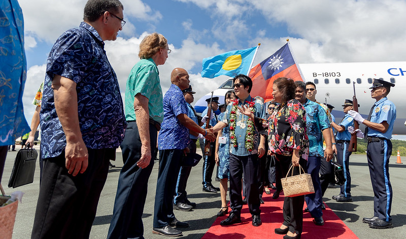 Vice President Lai arrives at Palau International Airport.