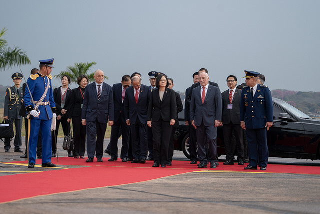 President Tsai Ing-wen arrives in Paraguay.