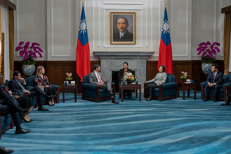 President Tsai Ing-wen meets with President-elect Santiago Peña Palacios of the Republic of Paraguay and his wife.