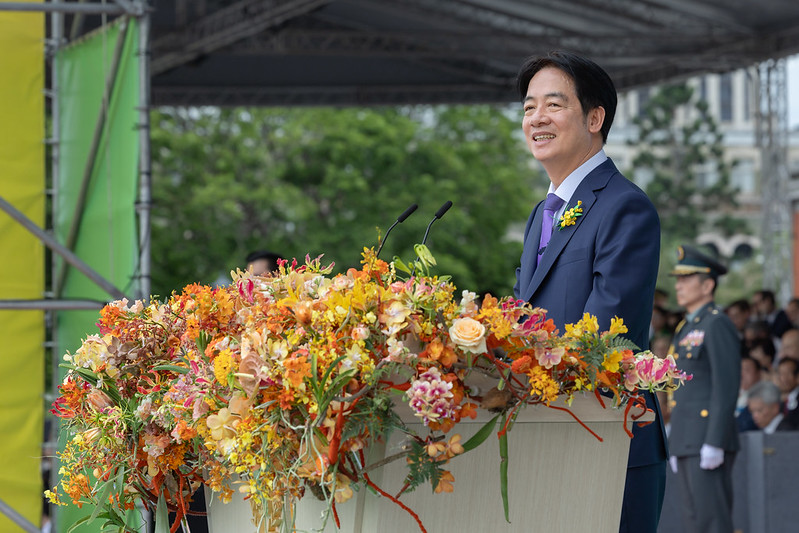 President Lai Ching-te delivers his inaugural address.