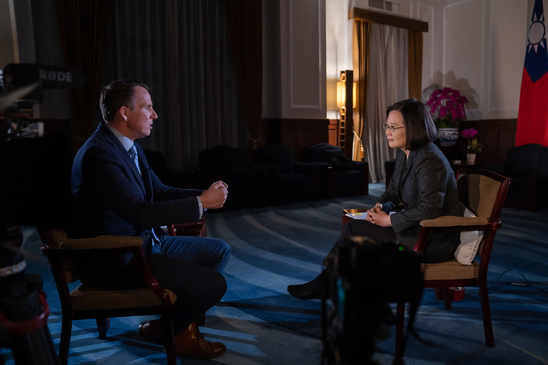 President Tsai is interviewed by the BBC.