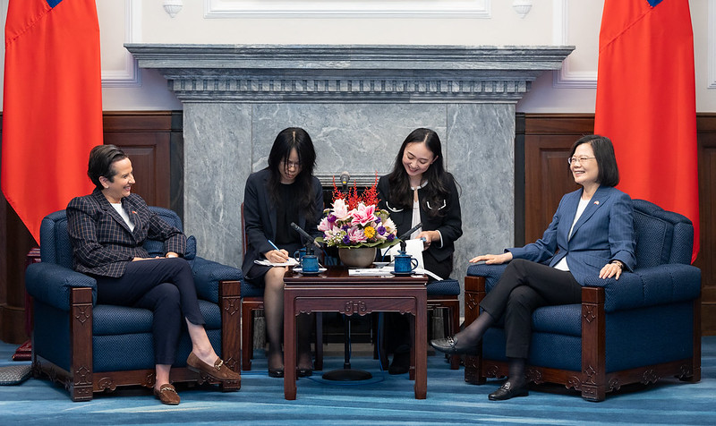 President Tsai Ing-wen meets with a Canadian parliamentary delegation led by Member of Parliament Melissa Lantsman.