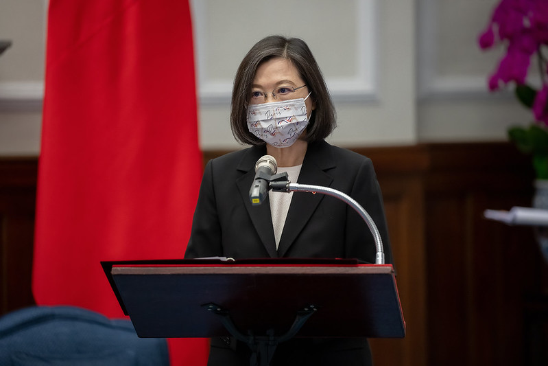 President Tsai delivers remarks.