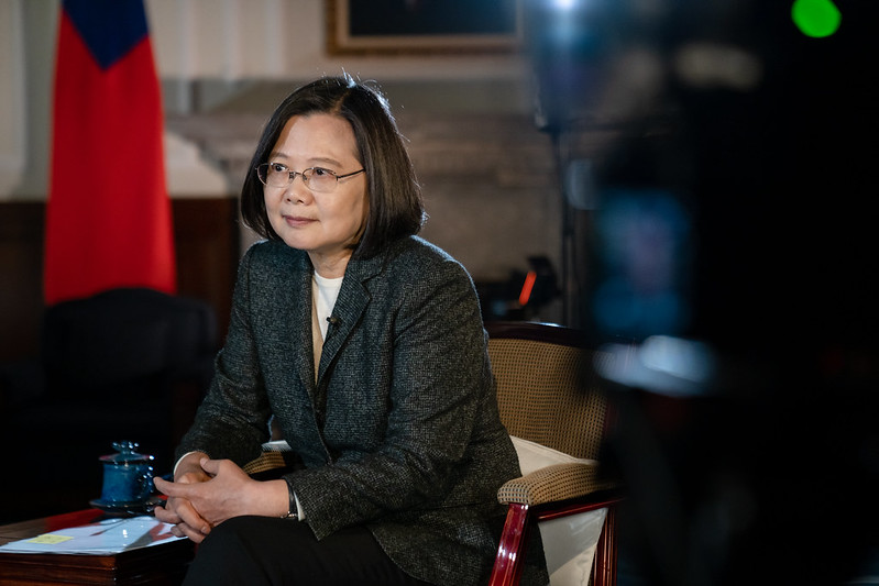 President Tsai Ing-wen is interviewed by the BBC.