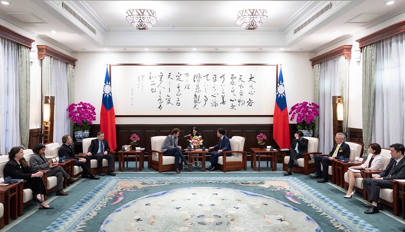 President Lai Ching-te meets with a delegation led by Director General of Reporters Without Borders, Thibaut Bruttin.