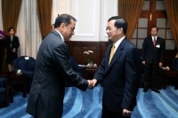 President Chen Receives Mr. Mohamad Hidayat, Chairman of the Indonesian Chamber of Commerce and Industry.