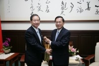 President Chen Receives Japanese Parliamentarian Kamei Hisaoki.