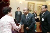 Vice President Lu Meets with Chamber of Deputies President Alfredo Pacheco of the Dominican Republic.