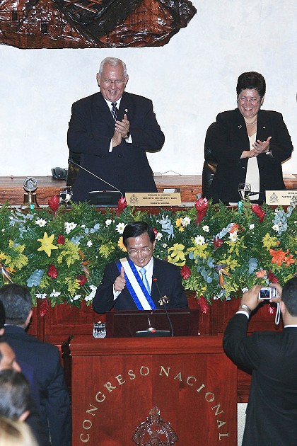 President Chen Delivers Address to the National Congress of Honduras.