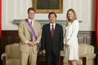 President Chen confers the Order of Brilliant Star with Violet Grand Cordon on Randall G. Schriver, Former U.S. Deputy Assistant Secretary of State for Asian and Pacific Affairs.