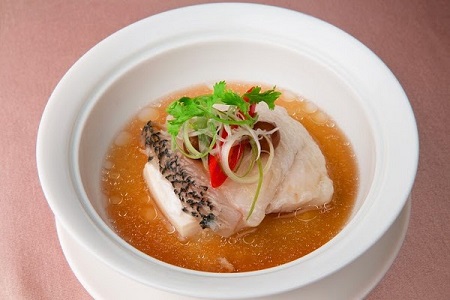 Fifth Course:Steamed King Grouper with Fragrant Manjack Fruit