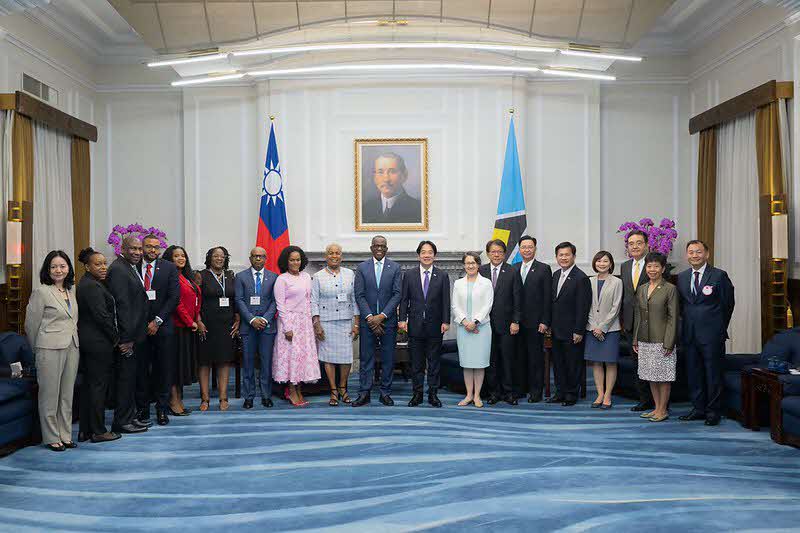 President Lai and Prime Minister Philip J. Pierre of Saint Lucia hold bilateral talks
 