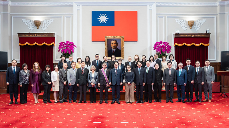 President Lai confers decoration on Mr. Michael J. Fonte