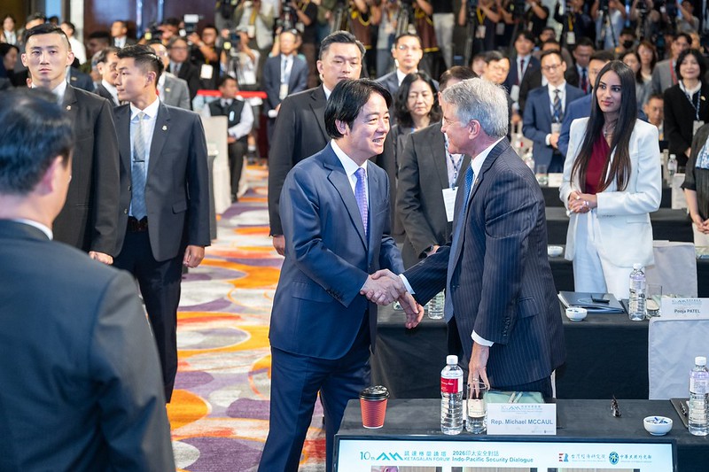 President Lai Ching-te attends the opening of the Ketagalan Forum: 2026 Indo-Pacific Security Dialogue