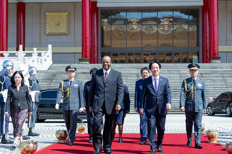 President Lai welcomes King Mswati III and Inkhosikati Make Zuma of Eswatini with military honors
 