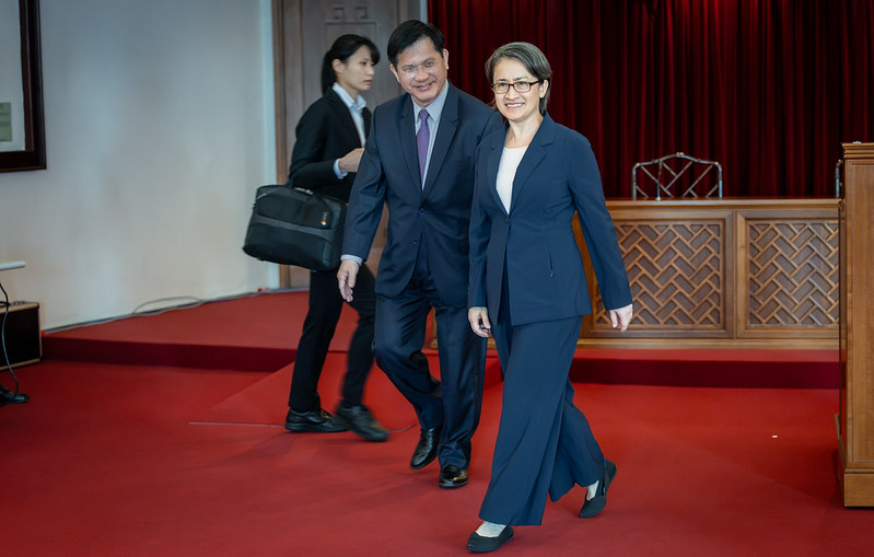 Vice President Hsiao issues remarks after returning from conference on freedom and democracy in Ventotene, Italy.