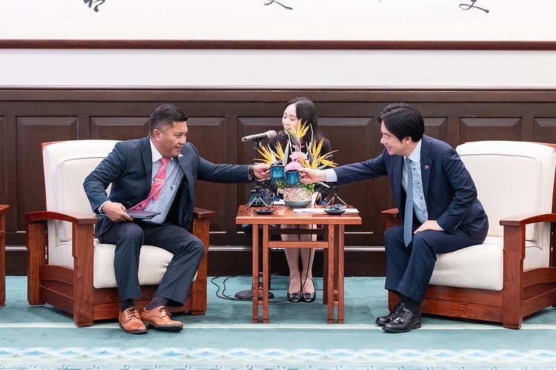 President Lai meets Marshall Islands Minister of Foreign Affairs and Trade Kalani R. Kaneko

 