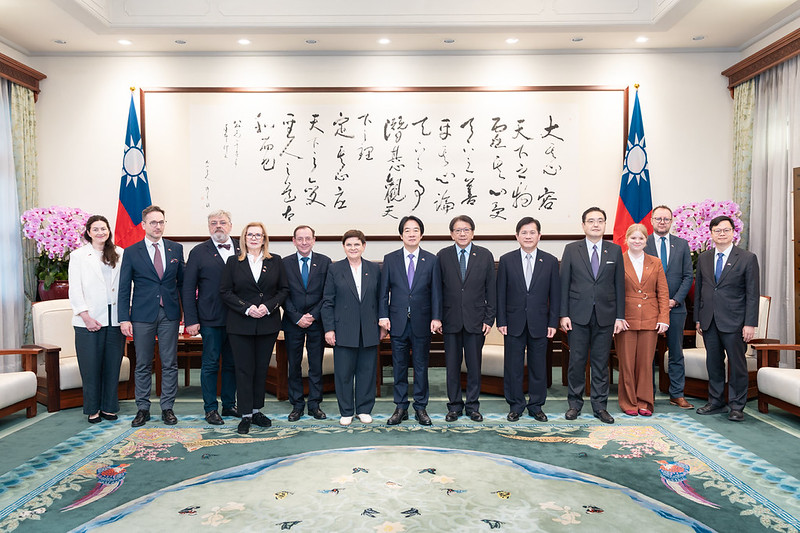 President Lai meets delegation of Polish members of European Parliament’s European Conservatives and Reformists Group
