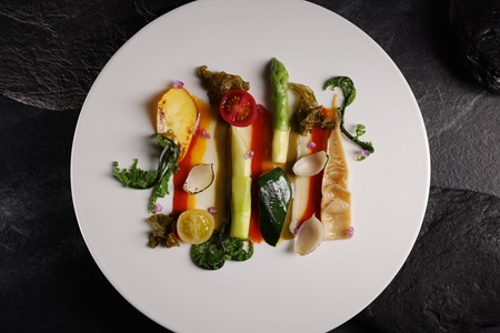 Seasonal Vegetables with Sauces of Five Cultures
